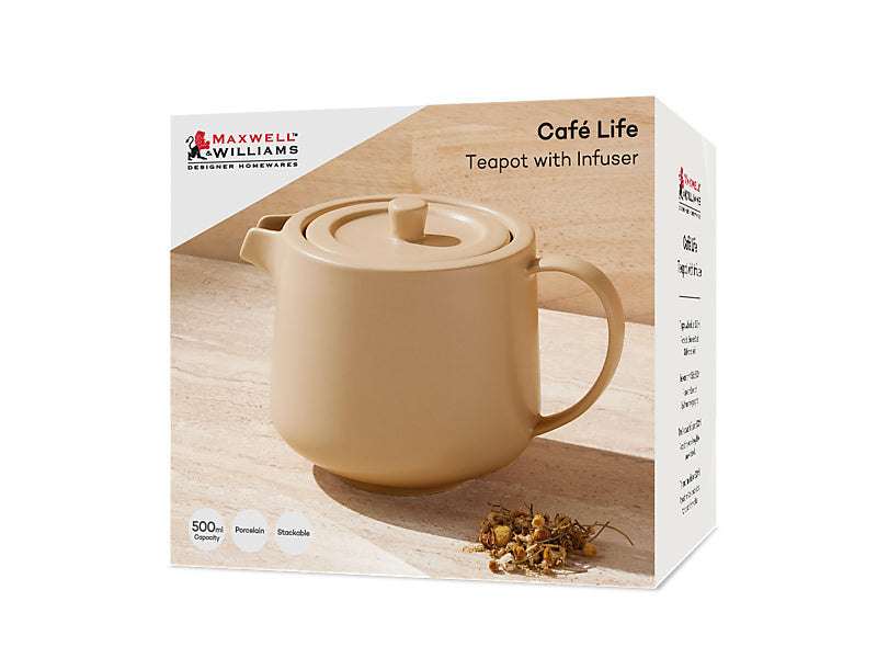 Maxwell & Williams Cafe Life Teapot with Infuser Seafoam 500ml