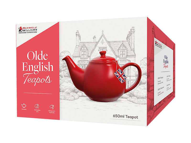 Maxwell & Williams Olde English Teapot British Red 1.1L
