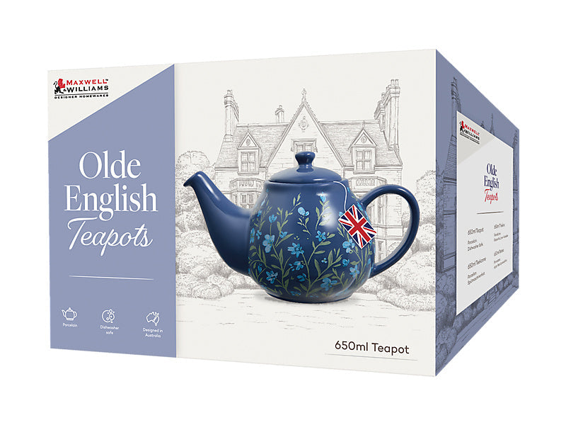 Maxwell & Williams Olde English Teapot Floral Blue 650ml