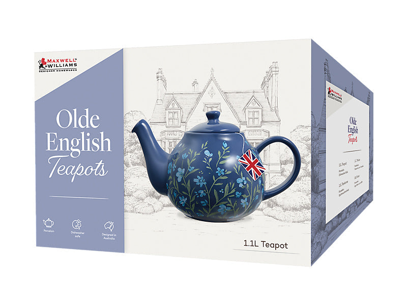 Maxwell & Williams Olde English Teapot Floral Blue 650ml