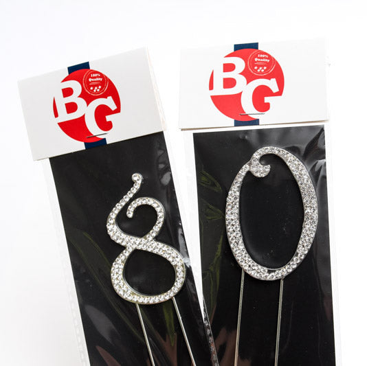 Bake Group Diamante Number 6 7cm