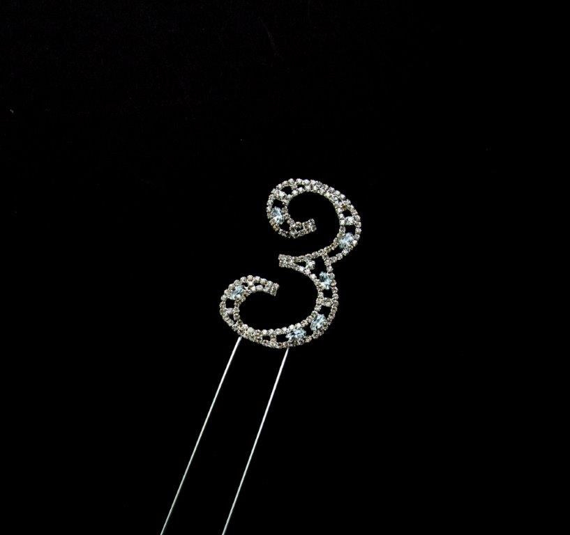 Bake Group Decorative Diamante Number 3 7cm