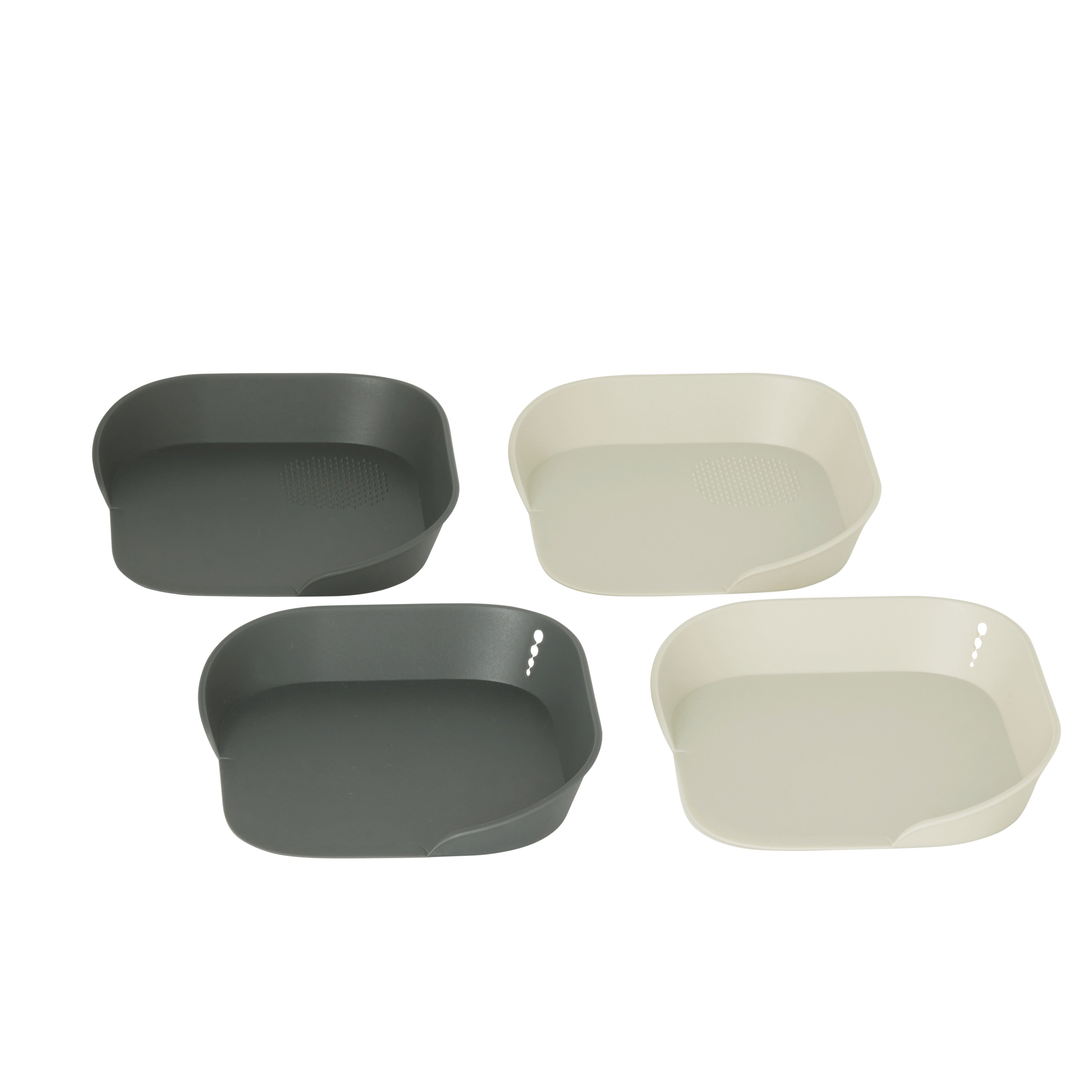 SVNA Preparation Tray 4 Piece Set Grey & Cream