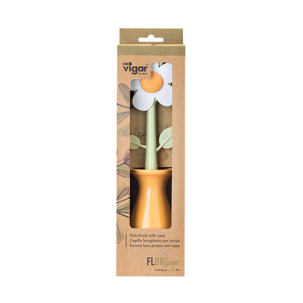 Florganic Dish Brush with Vase
