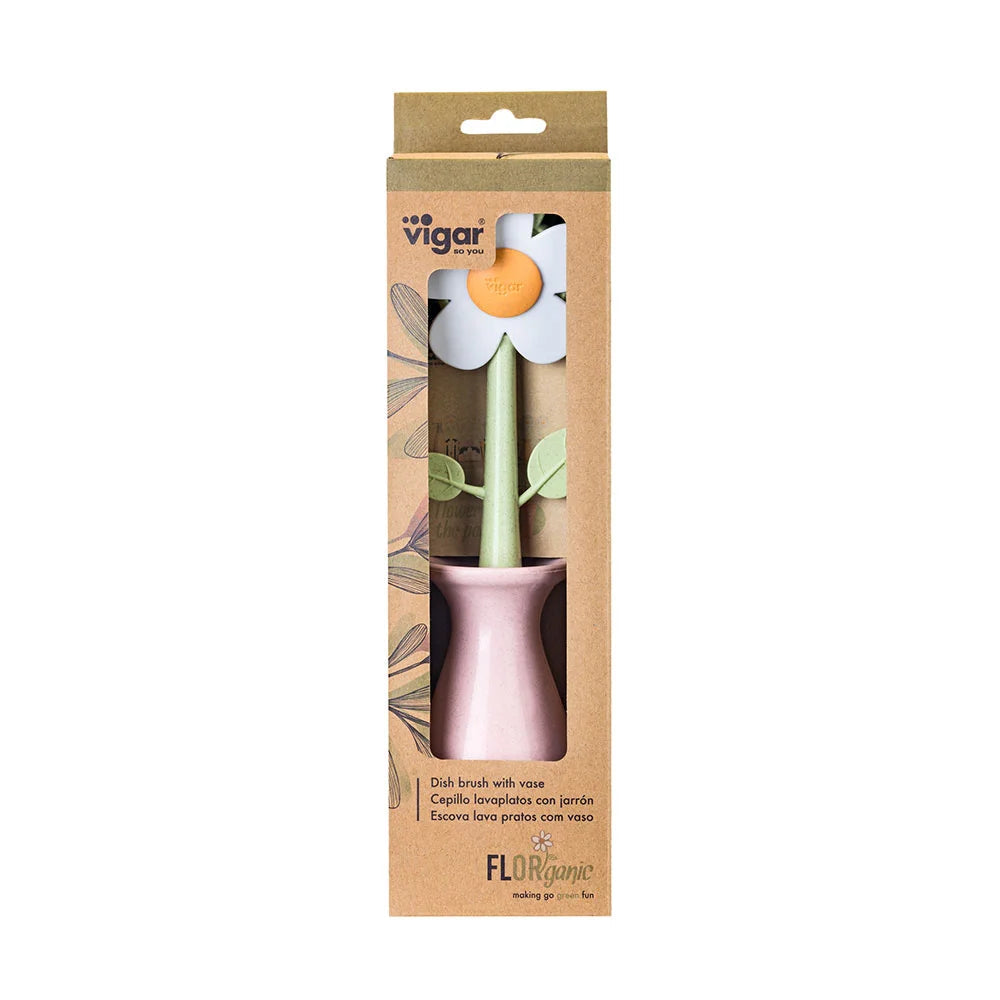 Florganic Dish Brush with Vase