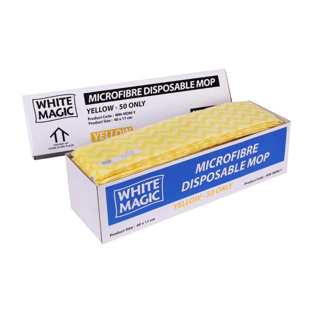 White Magic Commercial Microfibre Disposable Mop Pads