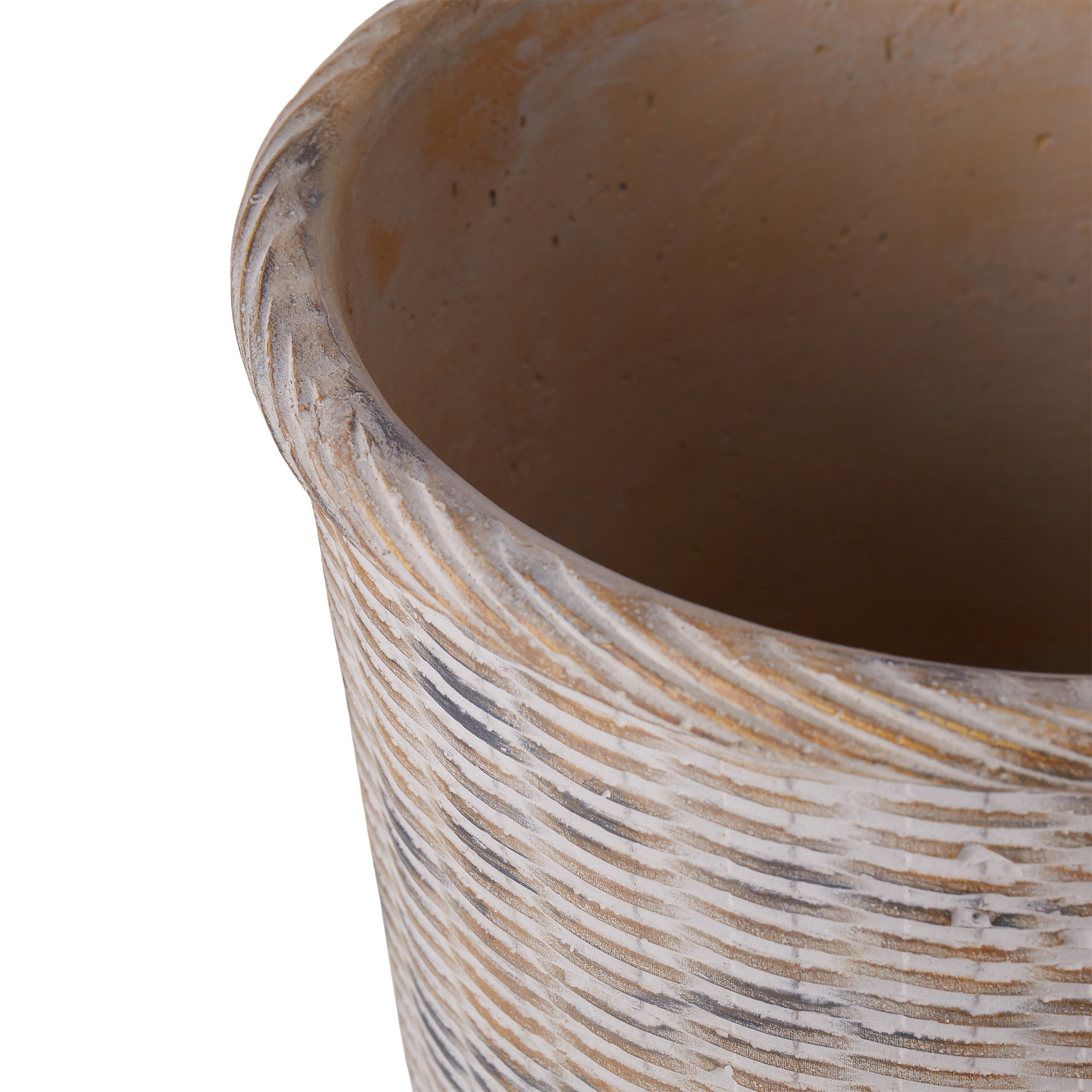 Rogue Cement Round Weave Vessel 27 x 27cm