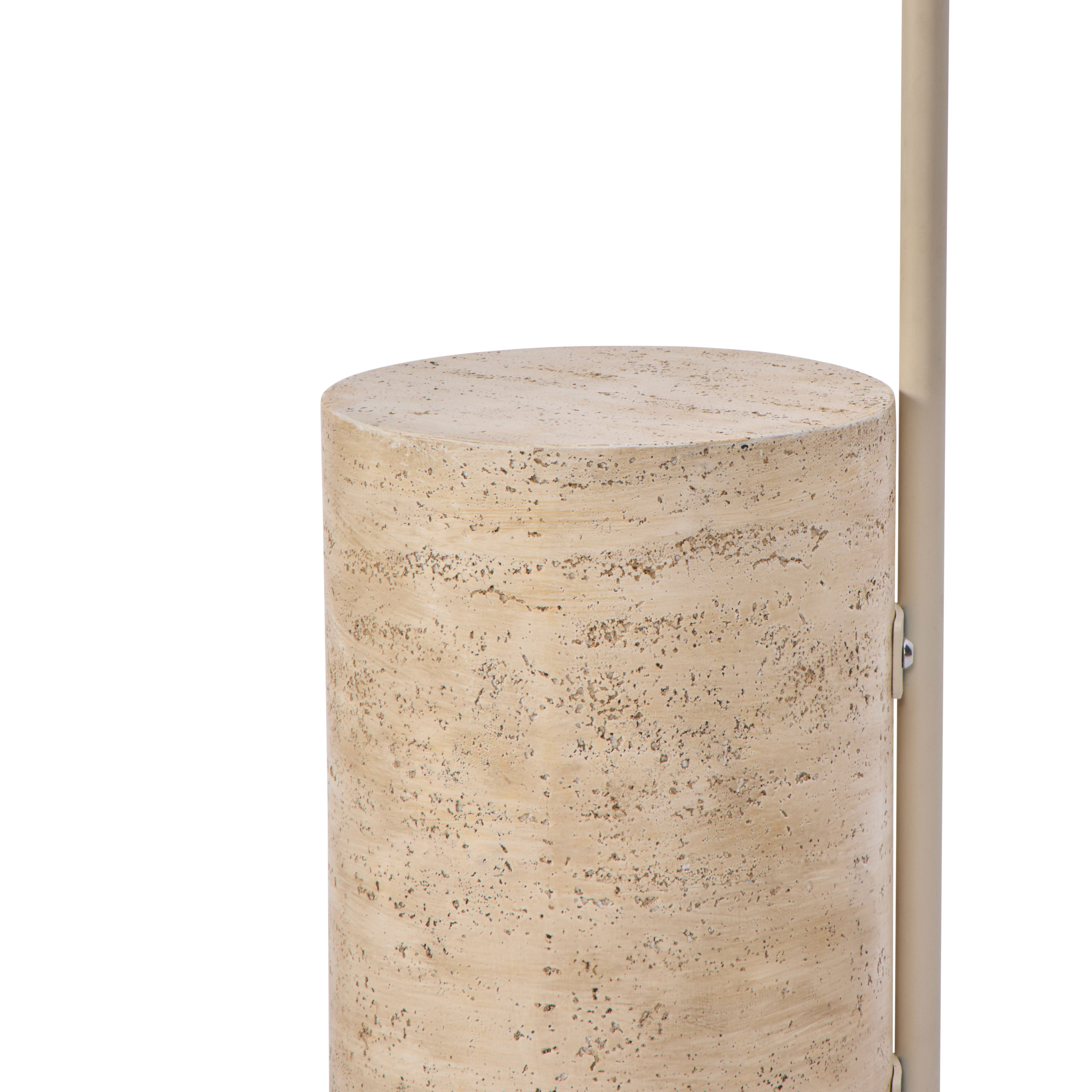 Amalfi Serra Floor Lamp Beige & Antique Brass