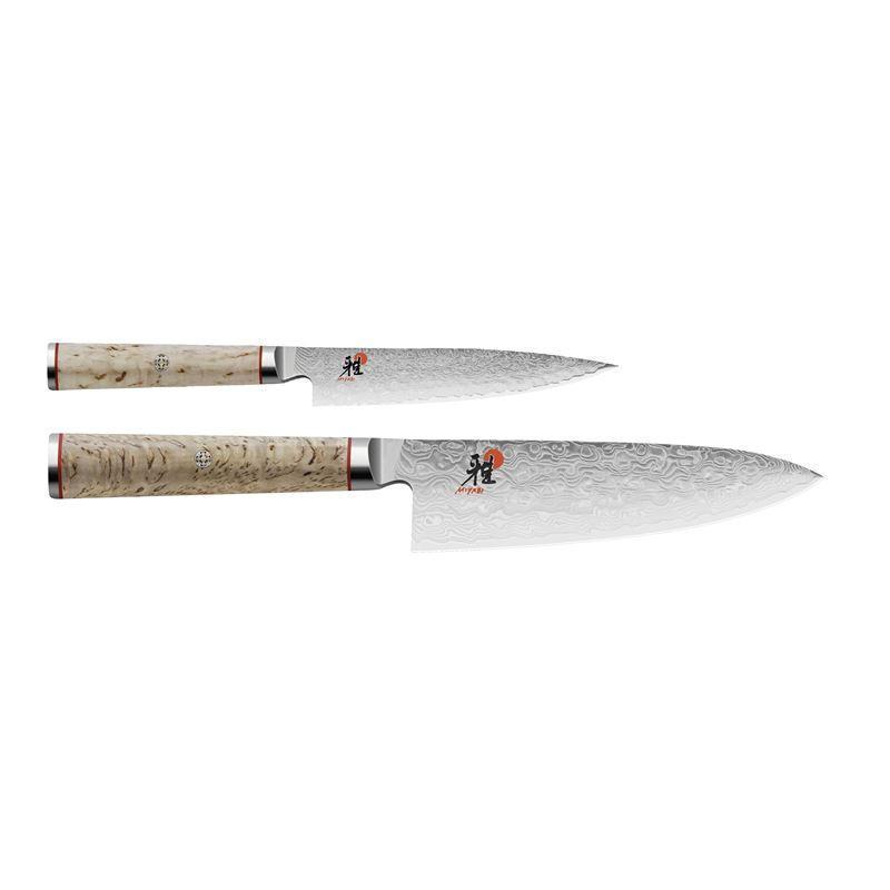 Miyabi 5000MCD Birchwood Gyutoh (Chef's) & Shotoh (Utility) Knife Set 2 Piece