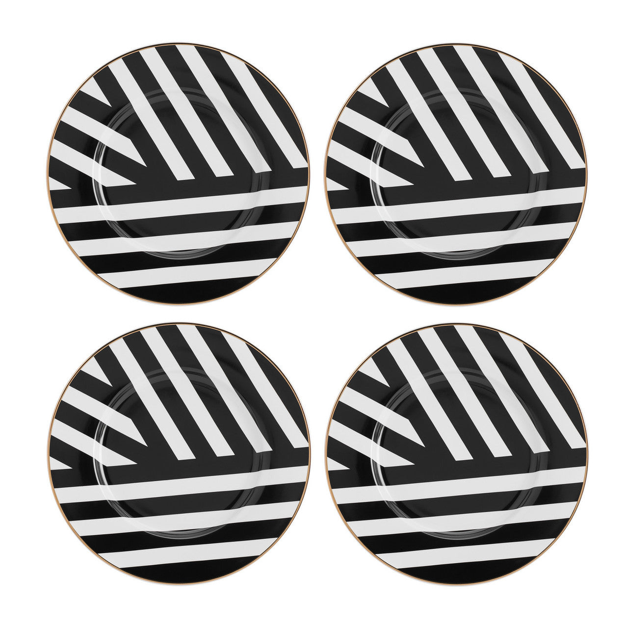 Mikasa Luxe Deco Fine China Side Plate Set 4 Piece 21cm