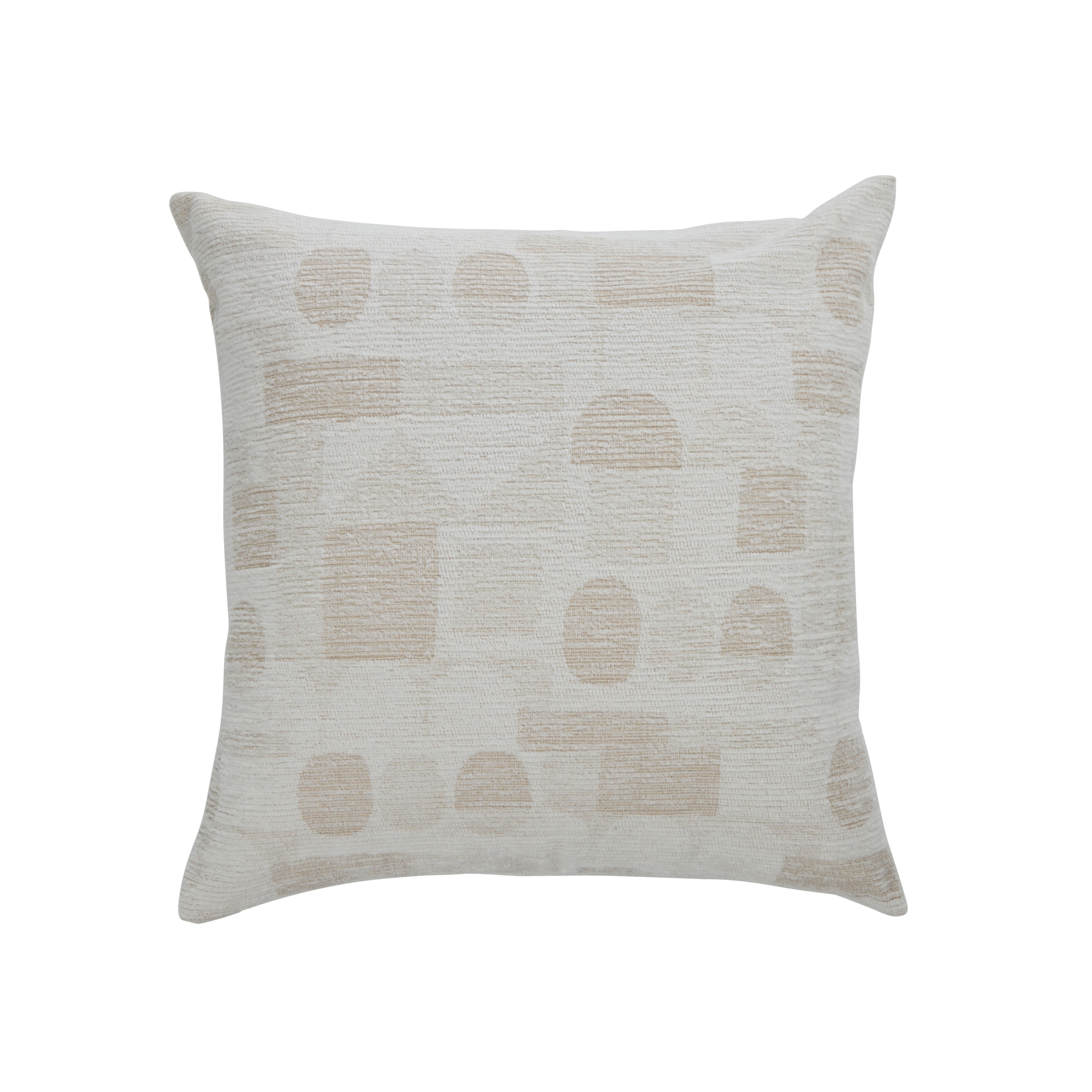 Amalfi Sterling Cushion Off White & Taupe
