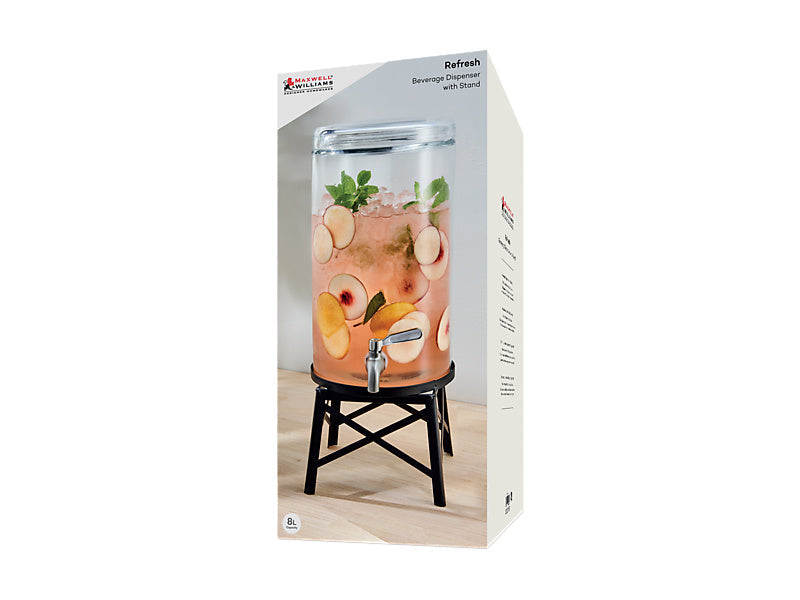 Maxwell & Williams Refresh Beverage Dispenser with Stand Clear 7.7L