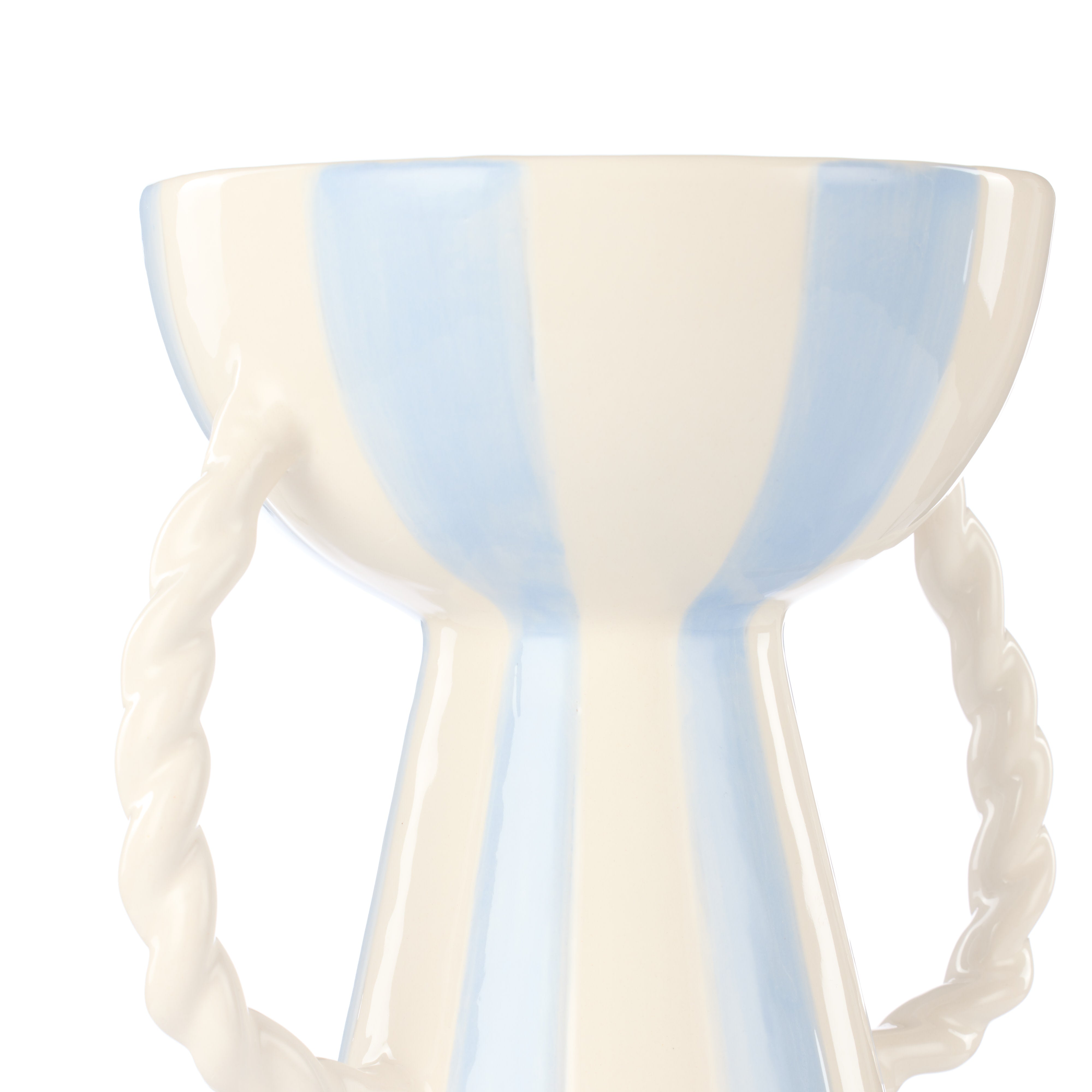 Emporium Lulu Collection Stripe Vase Blue