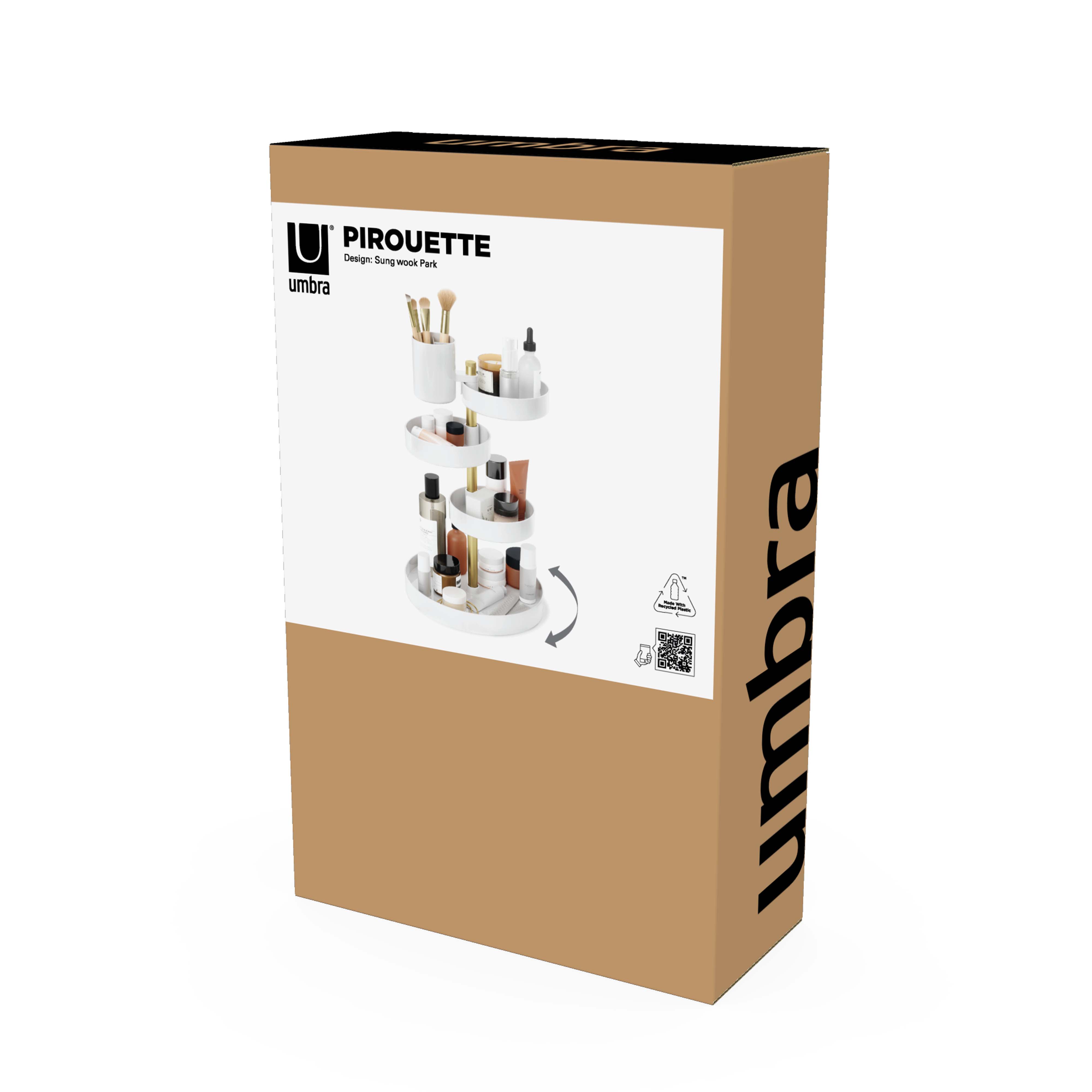 Umbra Pirouette Organizer White & Brass