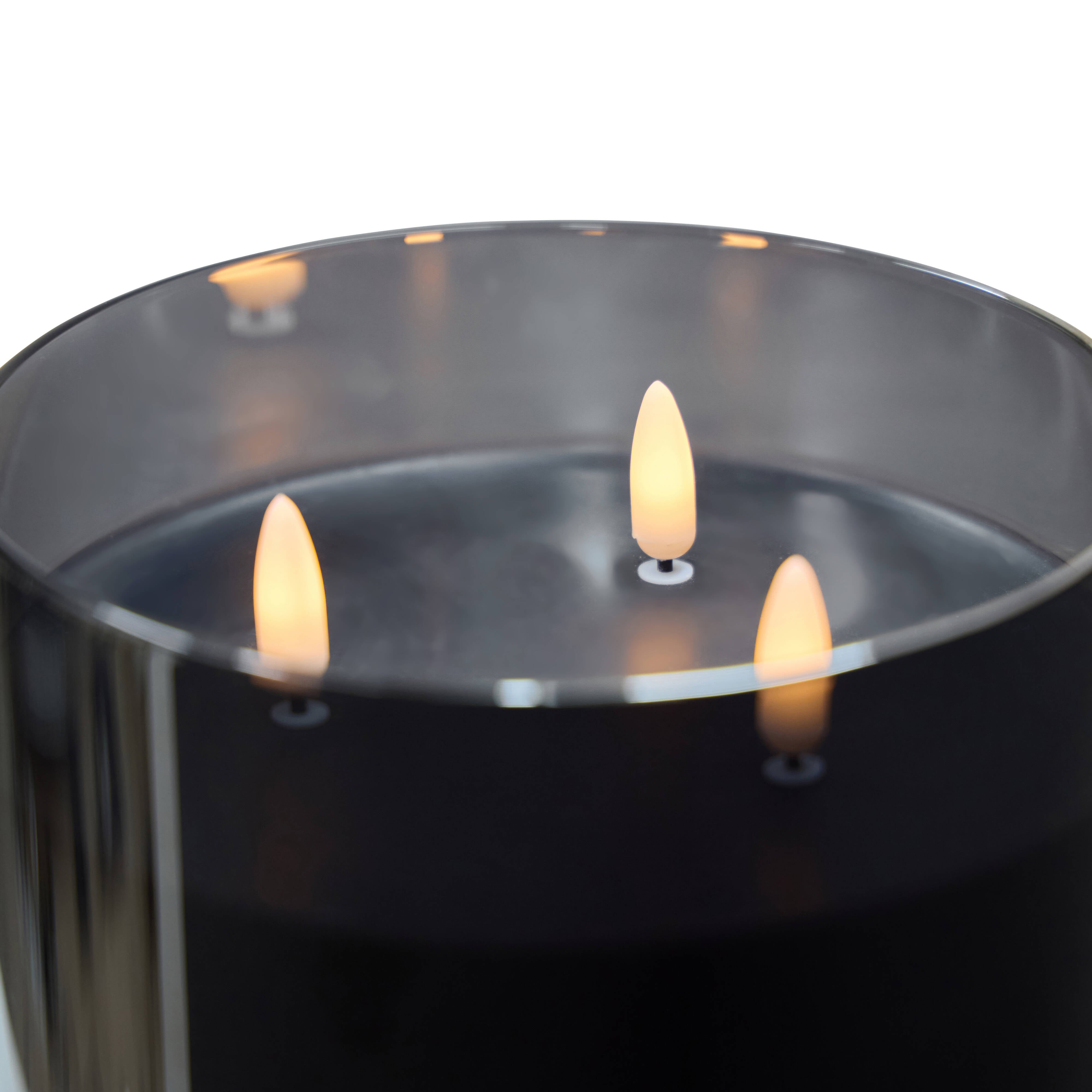 Rogue Glass Triflame Candle Black 20cm