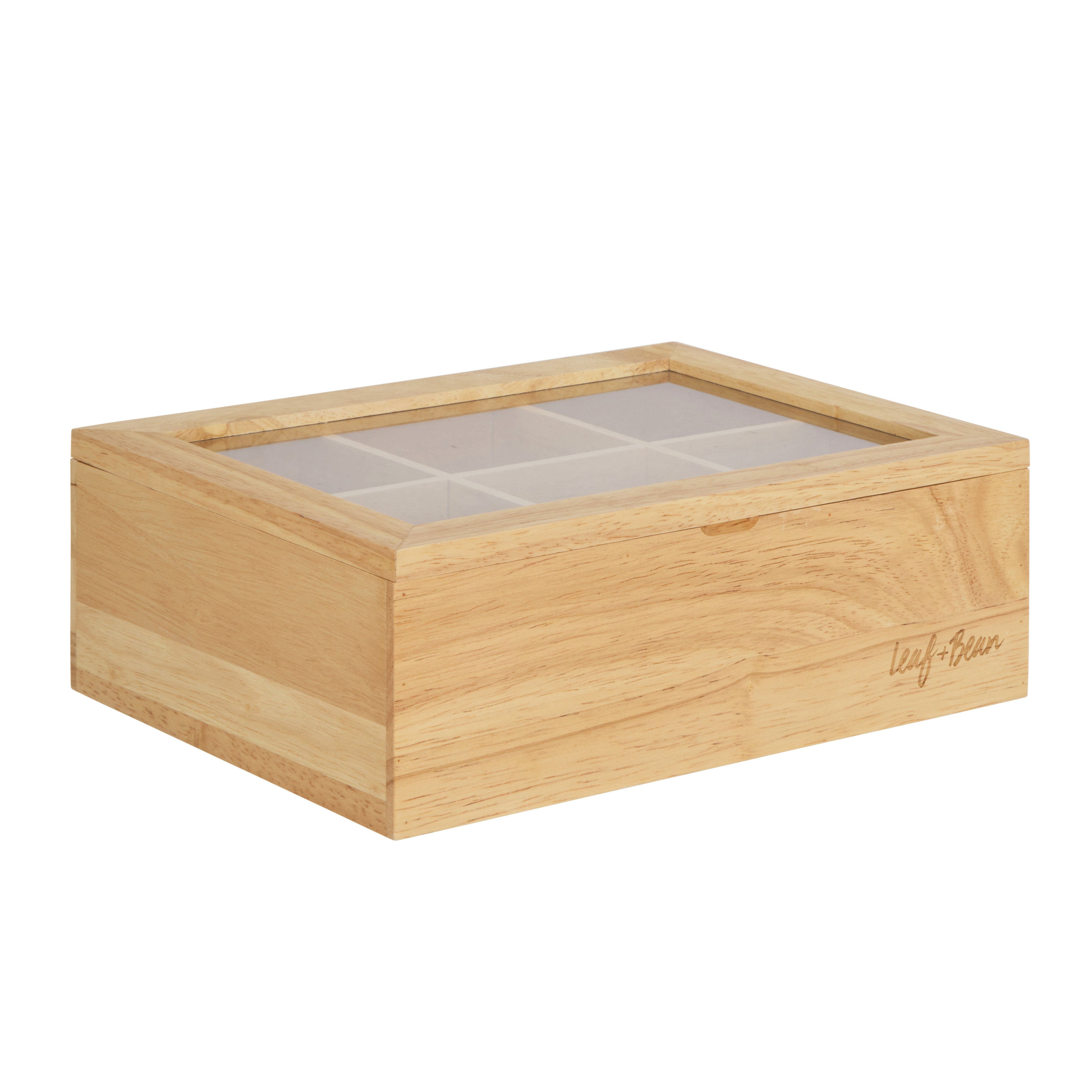 Leaf & Bean Timber Tea Box Large Natural