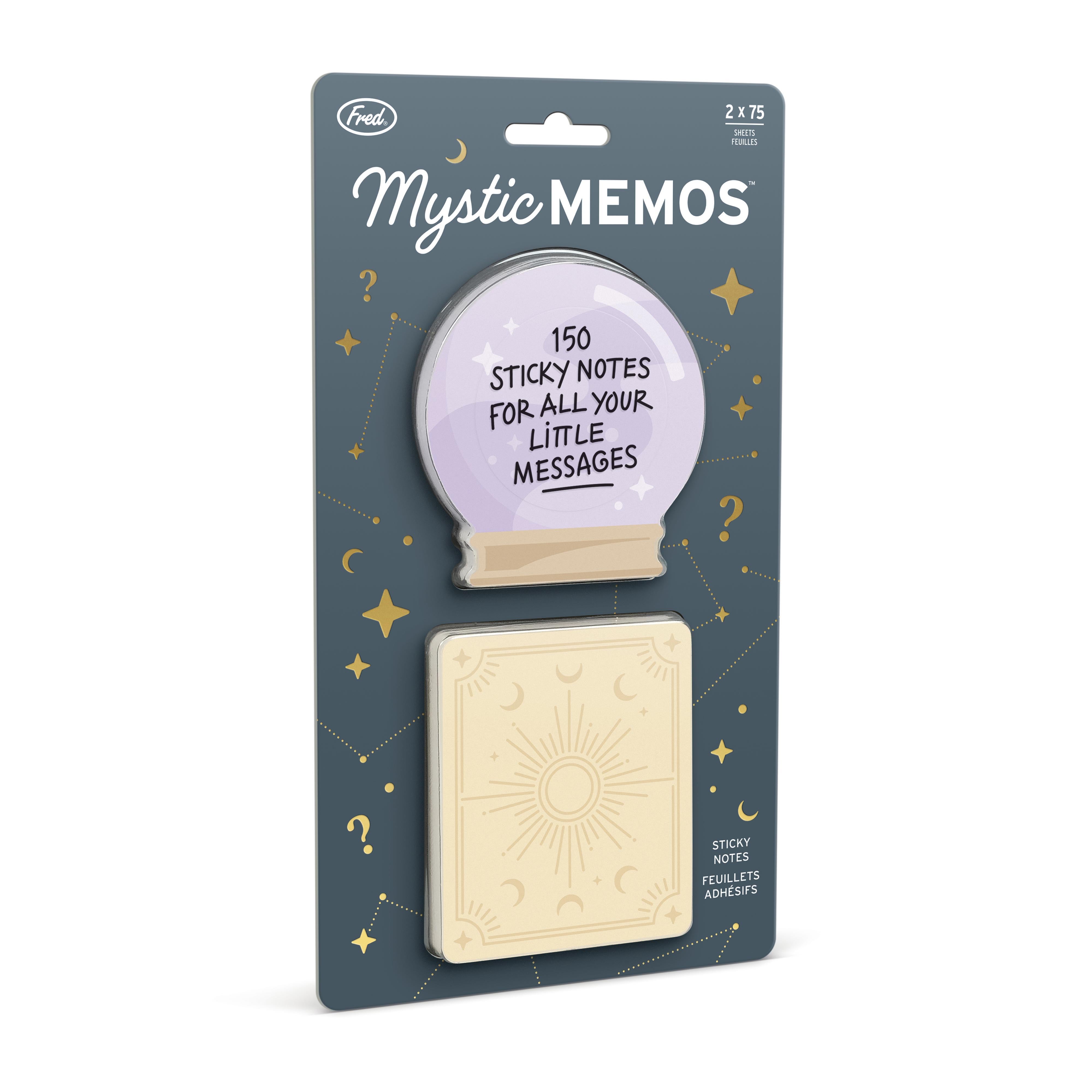 Fred Mystic Memos Sticky Notes 2 Piece Set Multi-Coloured