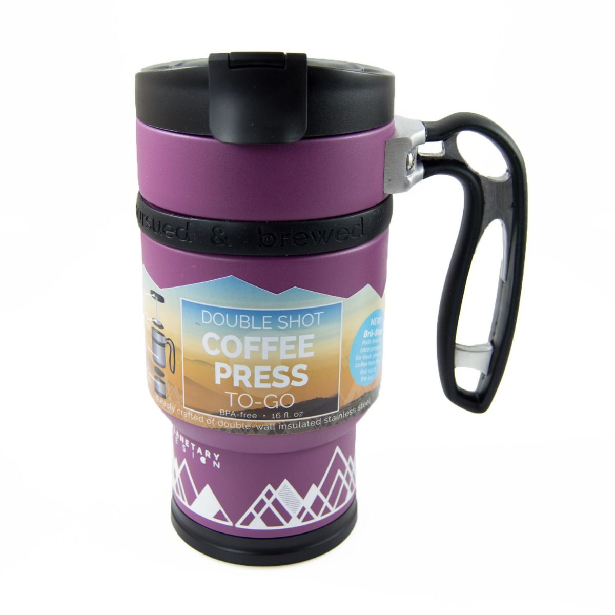BruTrek Double Shot Press 3.0 with Bru-Stop - Wild Plum