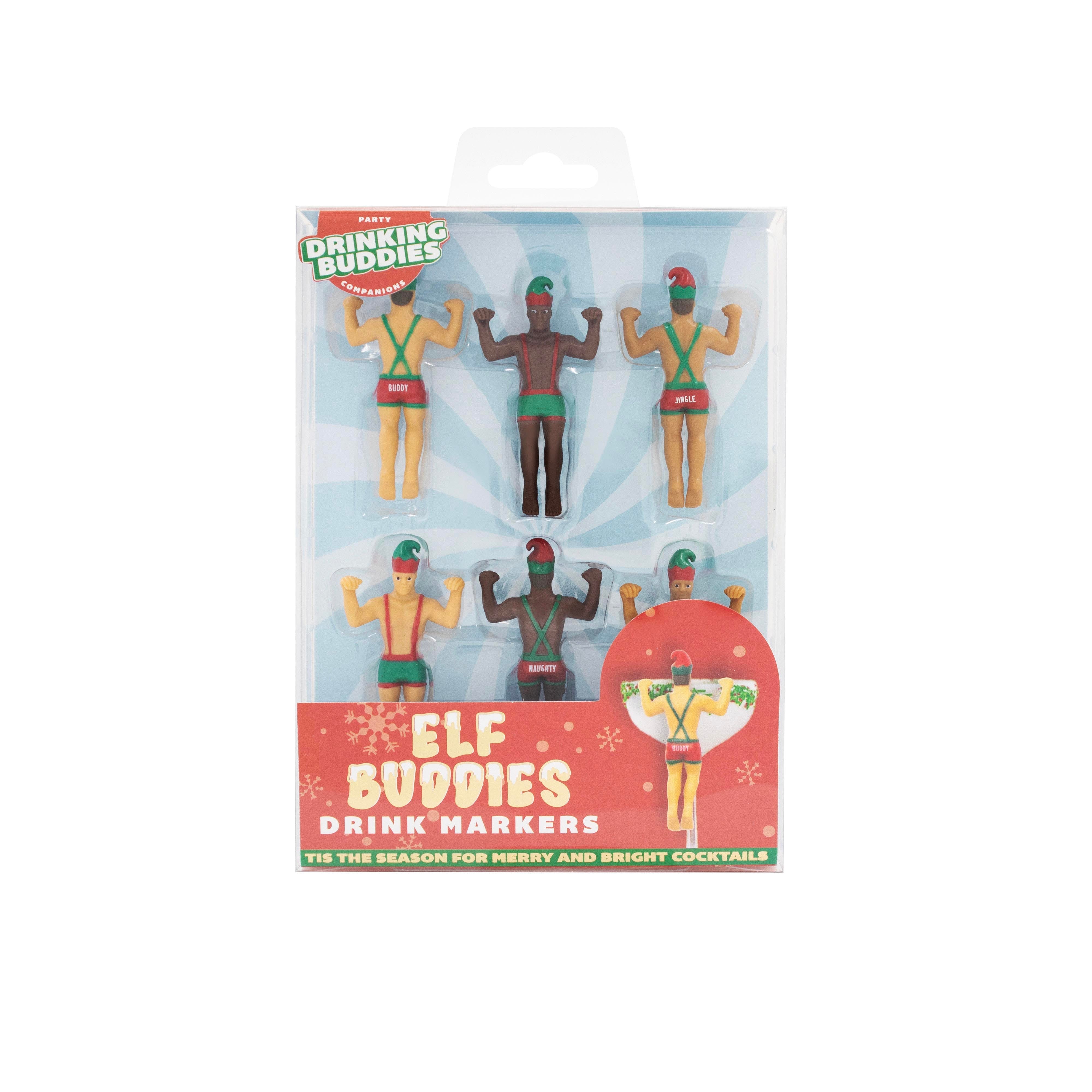 Drinking Buddies Elf Buddies Drink Markers 4 Piece Set