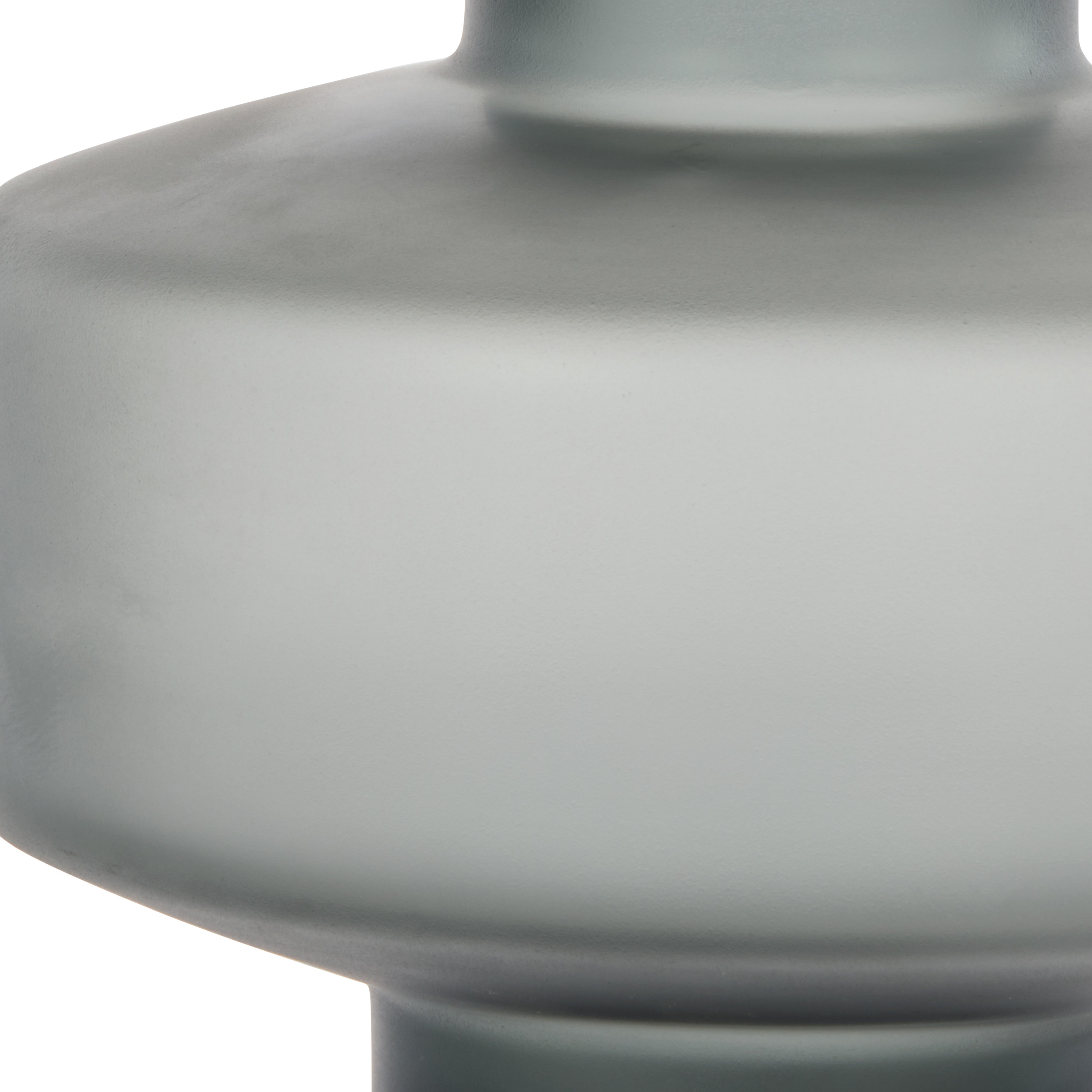 Amalfi Jasper Glass Vase Matte Grey