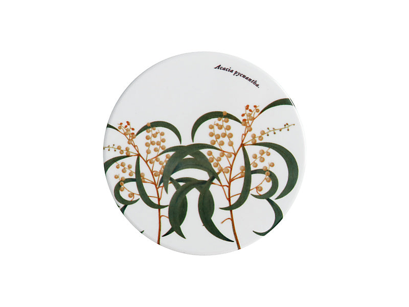 Maxwell & Williams Royal Botanic Gardens Australian Botanics Ceramic Round Coaster Wattle 9.5cm