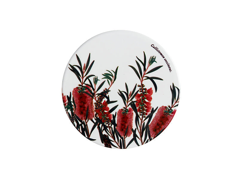 Maxwell & Williams Royal Botanic Gardens Australian Botanics Ceramic Round Coaster Bottlebrush 9.5cm