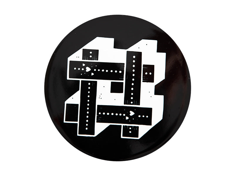 Maxwell & Williams The Letterettes Ceramic Round Coaster Hash Symbol Black 10.5cm