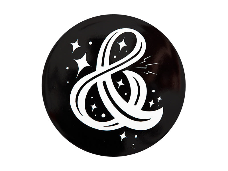 Maxwell & Williams The Letterettes Ceramic Round Coaster 10.5cm Ampersand Symbol Black