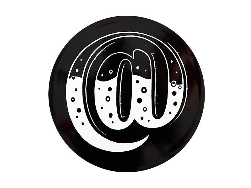 Maxwell & Williams The Letterettes Ceramic Round Coaster At Symbol Black 10.5cm