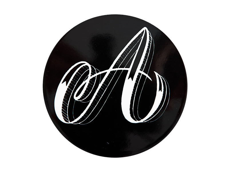 Maxwell & Williams The Letterettes Ceramic Round Coaster Letter A Black 10.5cm