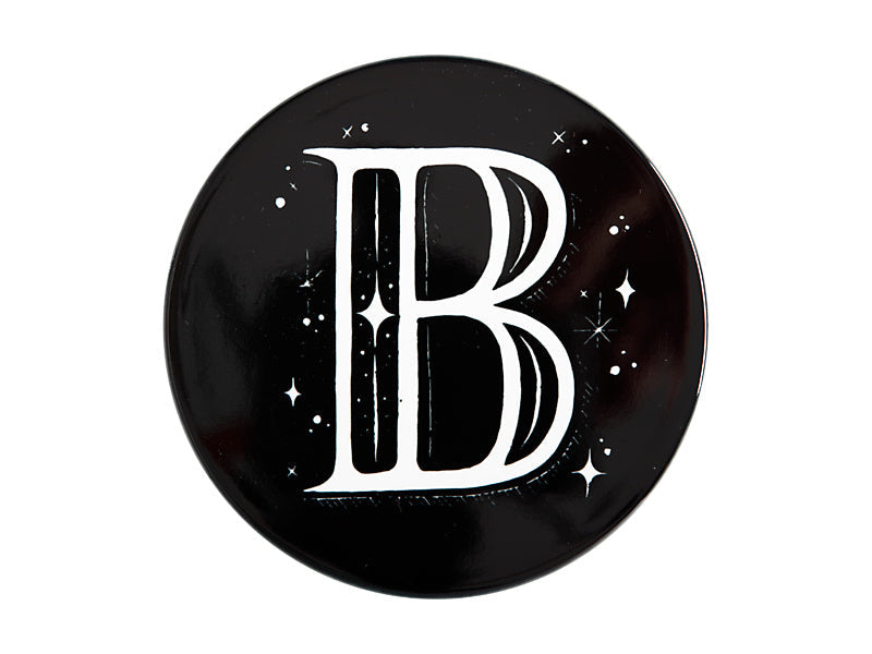 Maxwell & Williams The Letterettes Ceramic Round Coaster Letter B Black 10.5cm