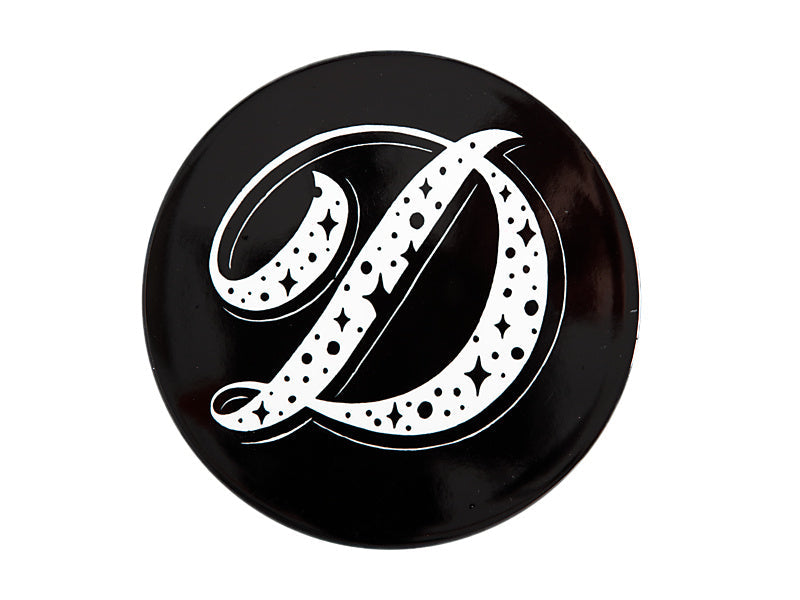 Maxwell & Williams The Letterettes Ceramic Round Coaster Letter D Black 10.5cm
