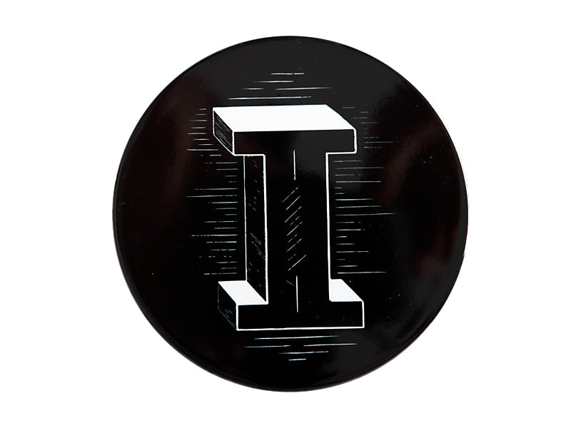 Maxwell & Williams The Letterettes Ceramic Round Coaster Letter I Black 10.5cm