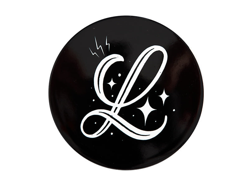 Maxwell & Williams The Letterettes Ceramic Round Coaster Letter L Black 10.5cm