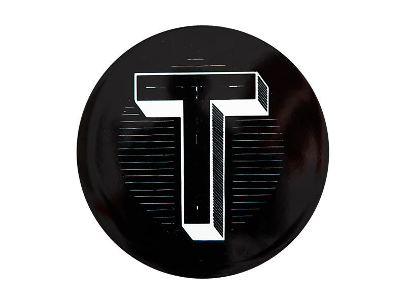 Maxwell & Williams The Letterettes Ceramic Round Coaster Letter T Black 10.5cm