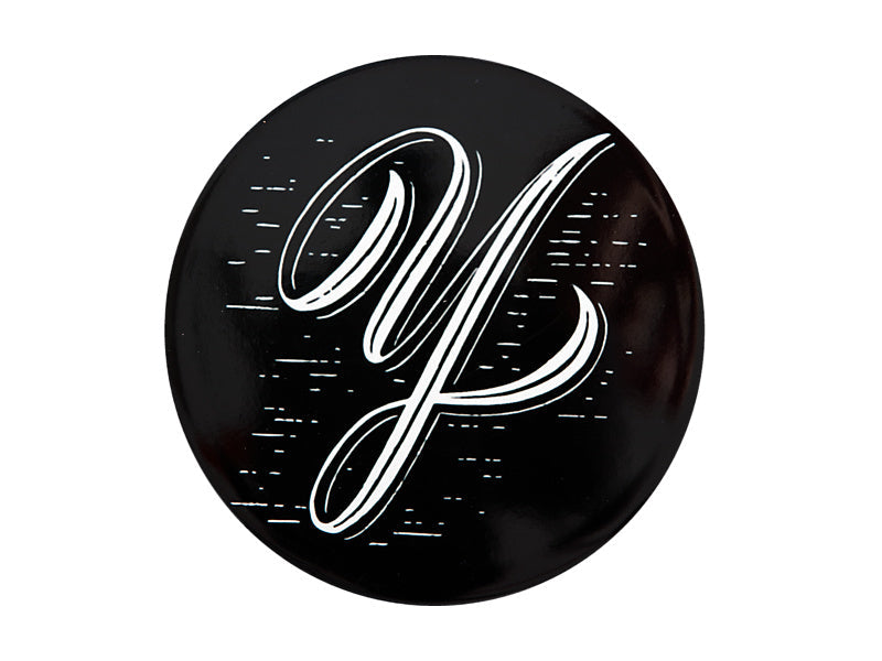 Maxwell & Williams The Letterettes Ceramic Round Coaster Letter Y Black 10.5cm