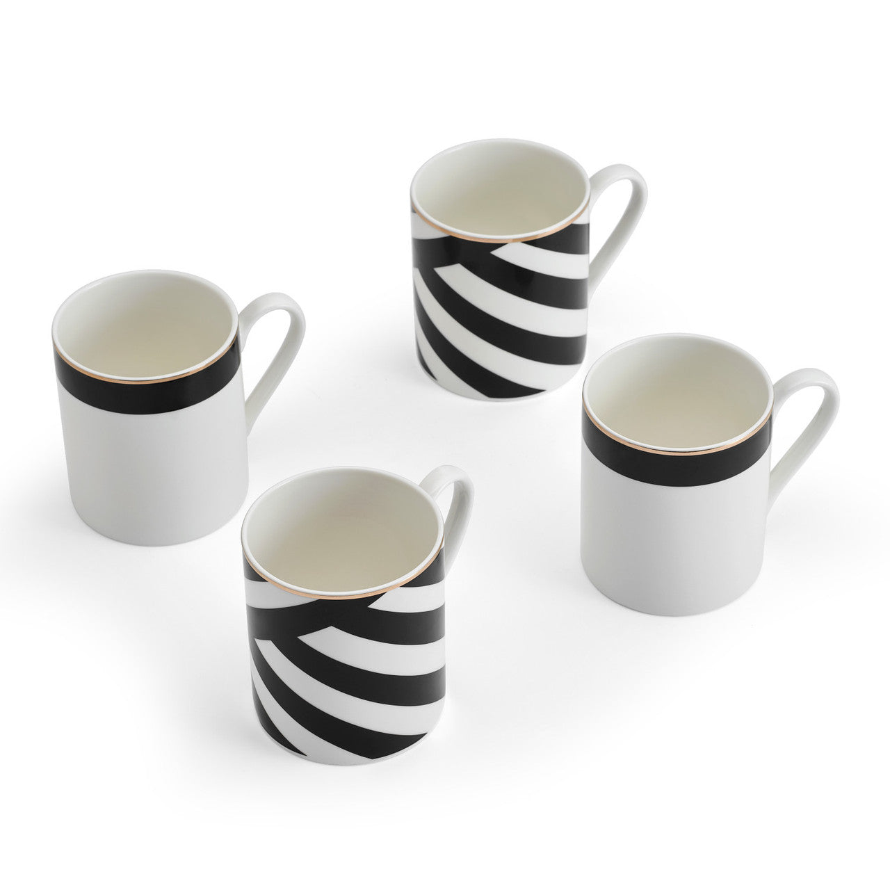 Mikasa Luxe Deco Fine China Mug Set 4 Piece 380ml