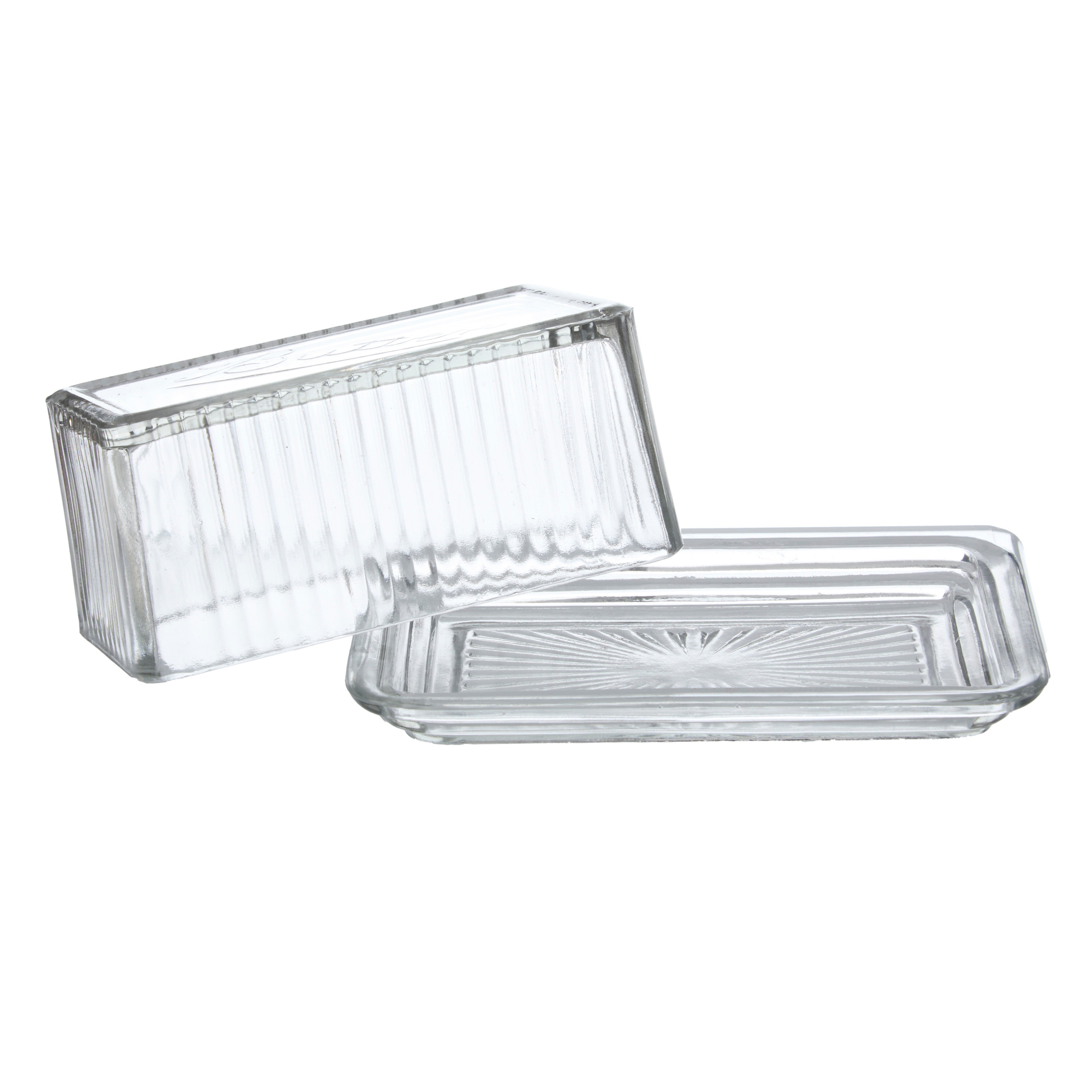 Davis & Waddell Eltham Glass Butter Dish Clear