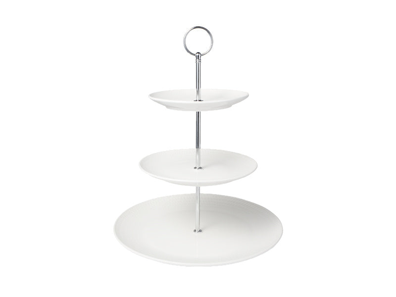 Maxwell & Williams White Basics Diamonds 3-Tier Cake Stand