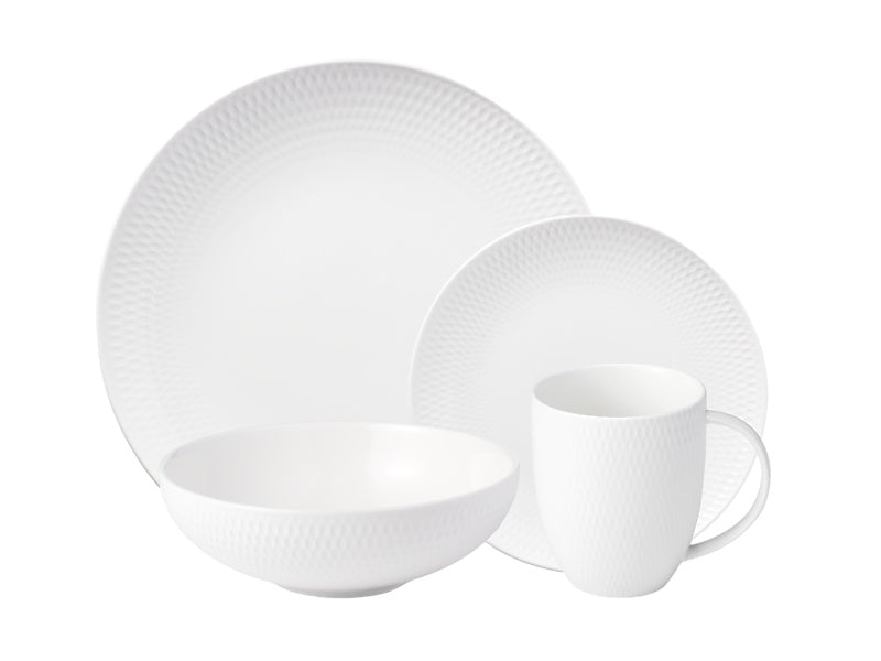 Maxwell & Williams White Basics Diamonds Dinner Set 16 Piece