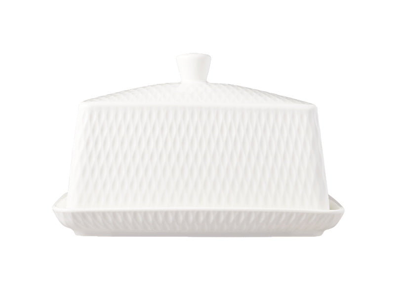 Maxwell & Williams White Basics Diamonds Butter Dish