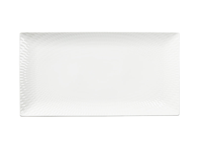Maxwell & Williams White Basics Diamonds Rectangular Platter 35 x 19cm