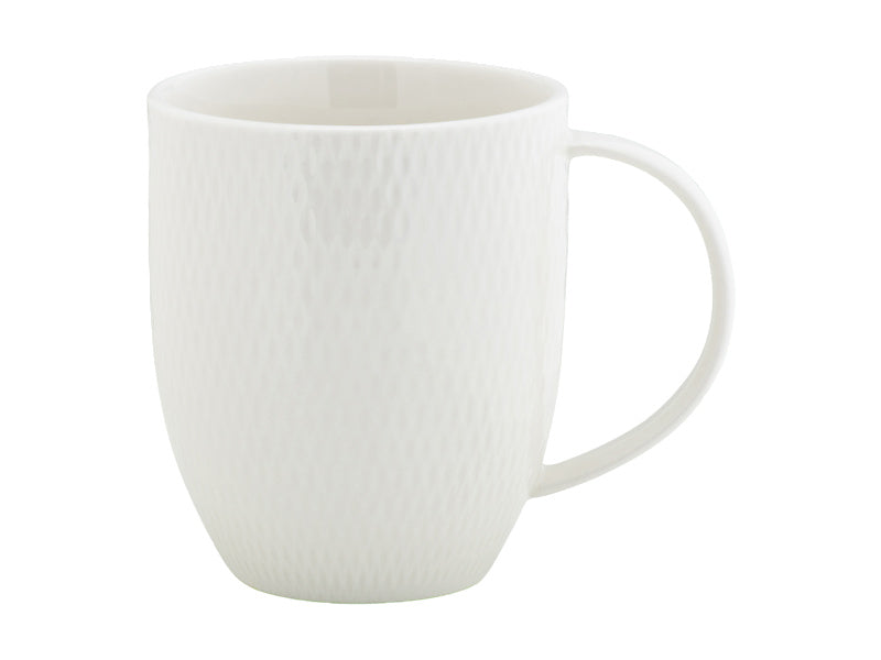 Maxwell & Williams White Basics Diamonds Coupe Mug 420ml 4 Piece