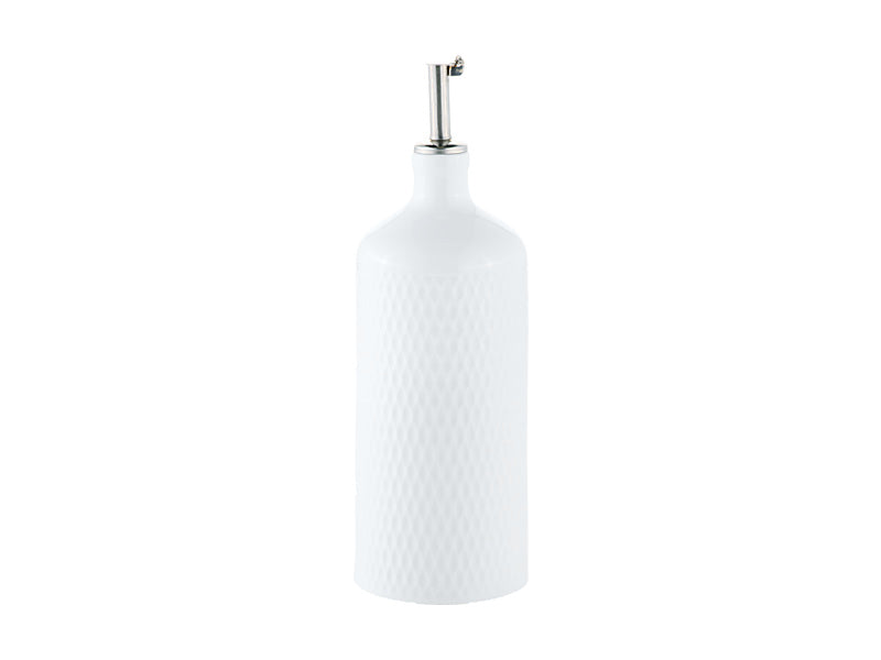 Maxwell & Williams White Basics Diamonds Oil Bottle with Stainless Steel Pourer 500ml