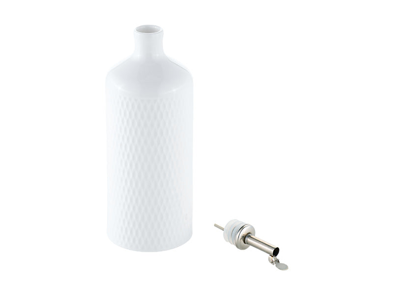 Maxwell & Williams White Basics Diamonds Oil Bottle with Stainless Steel Pourer 500ml