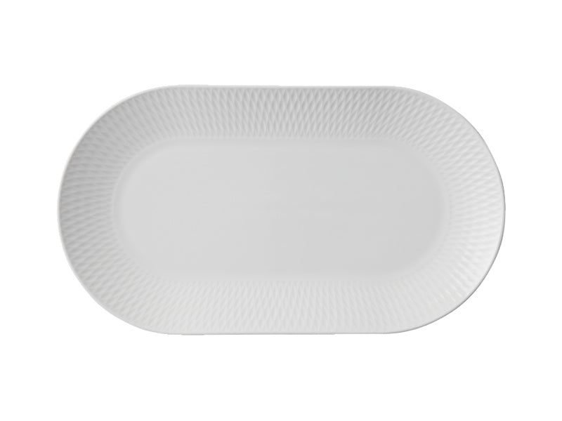 Maxwell & Williams White Basics Diamonds Oblong Platter 38 x 25cm