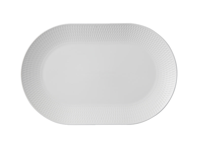 Maxwell & Williams White Basics Diamonds Oblong Platter 38 x 25cm
