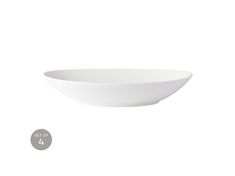 Maxwell & Williams White Basics Diamonds Oval Bowl 25 x 17cm