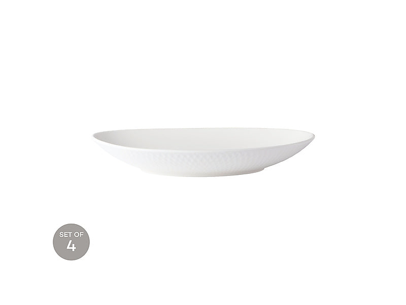 Maxwell & Williams White Basics Diamonds Oval Bowl 30 x 21cm