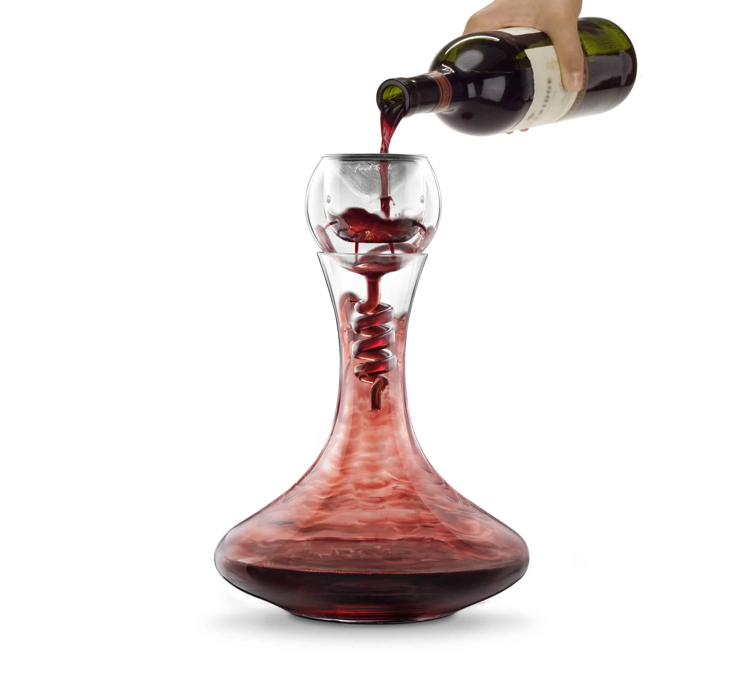 Final Touch Twister Decanter And Glass Aerator